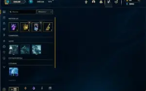 Unranked com 32 Champs e 14 Skins + 3 Fragmentos
