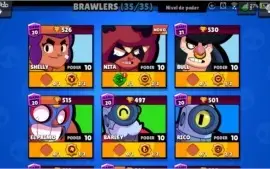 Brawl Stars Todos os brawlers liberados