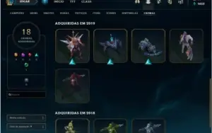 Conta LOL D4, 118 skins e Todos os campeões