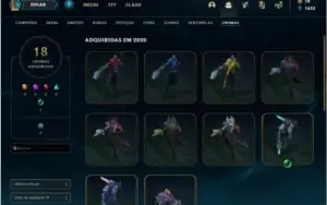 Conta LOL D4, 118 skins e Todos os campeões