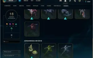 Conta LOL D4, 118 skins e Todos os campeões