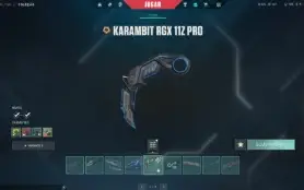 Karambit Rgx 11z Pro. Conta com várias skins elo Bronze 1