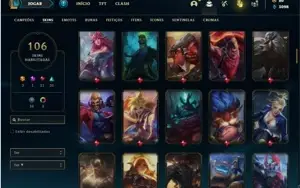 Conta prata 3 com TODOS os champs e 106 Skins + 4 Vitoriosas