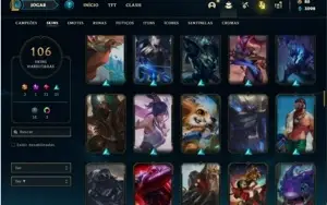 Conta prata 3 com TODOS os champs e 106 Skins + 4 Vitoriosas