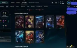 CONTA NVL 78 71 CHAMPS E 21 SKINS POR R$105.99