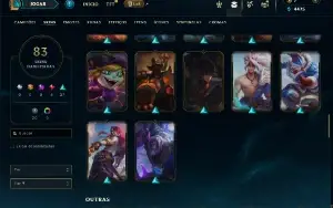 Bronze 4 com 150 Champs e 83 Skins ( Mais de 50 Jogos )
