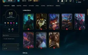 Bronze 4 com 150 Champs e 83 Skins ( Mais de 50 Jogos )