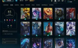 Bronze 4 com 150 Champs e 83 Skins ( Mais de 50 Jogos )