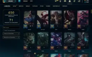 Conta Unranked com 150 Champs e 179 Skins