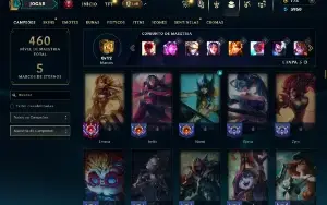 Unranked com TODOS os champs e 90 Skins ( MAIN SUP )