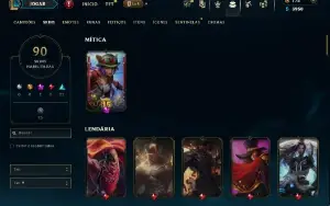 Unranked com TODOS os champs e 90 Skins ( MAIN SUP )