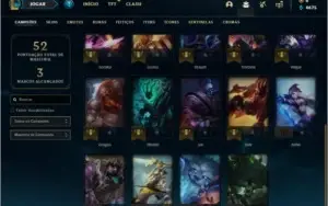 Conta Diamante 2 barata com 24 champs e 1 skin