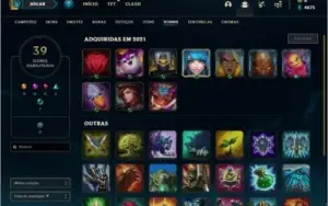 Conta Diamante 2 barata com 24 champs e 1 skin