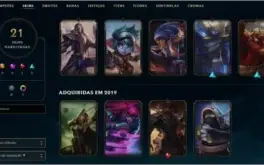 CONTA LOL GOLD 4 MMR BOM COM 21 SKINS