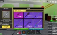 Conta blox fruits com sanguine art todas espadas e armas