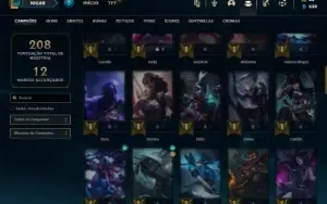 Platina 4 com 66 Champs e 31 Skins + 4 Espolios
