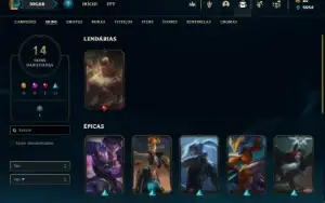 Conta Unranked lv 26 com 22 Champs e 14 Skins
