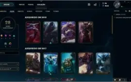 Conta platina 2 com 86 campeoes e 28 skins