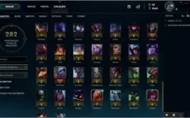 Conta platina 2 com 86 campeoes e 28 skins