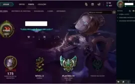 Conta League of Legends - Platina IV