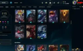 ✅Conta Old Desde 2012/ 115 Skins/ Unranked/ Full Champ✅