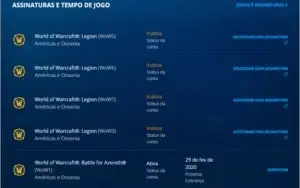 Conta De World Of Warcraft Com 4 Legion E 1 Bfa
