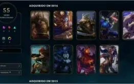 Conta Platina 3 solo/platina 1 flex/129 campeões/55 skins