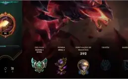 Conta Platina 3 solo/platina 1 flex/129 campeões/55 skins