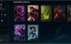 Conta Platina 3 solo/platina 1 flex/129 campeões/55 skins