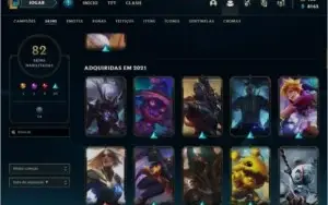 Conta Valorant e LoL juntas com muitas Skins