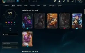 Conta Valorant e LoL juntas com muitas Skins