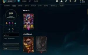 Conta platina 3 com 137 champs e 99 skins ( MAIN MID )