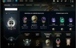 Conta prata 1 com 116 champs, 51 skins e 500 RP