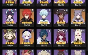 Conta Genshin Impact AR 60 - 24 Personagens 5* + 14 Armas 5*