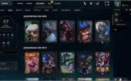 CONTA LOL 57 SKINS 110 CHAMPIONS