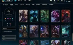 Conta prata 3 com 37 skins e 71 champs