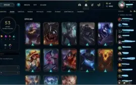 vendo conta de lol, era platina 2 na ultima season