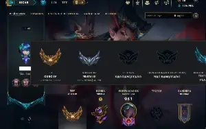Prata 3 com TODOS os champs e 216 Skins ( Nivel 1166 )
