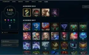 Conta League of Legends 161 skins, season 7 Plat 2
