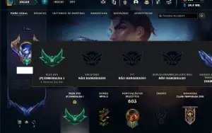 Unranked com TODOS os champs e 297 Skins ( SUP / JG / ADC )