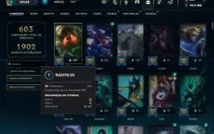 Unranked com TODOS os champs e 297 Skins ( SUP / JG / ADC )