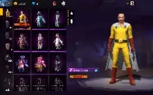 Conta Free Fire com várias skins raras