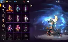 Conta Free Fire com várias skins raras