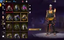 Conta Free Fire com várias skins raras