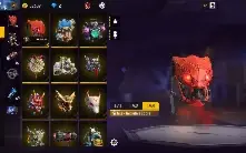 Conta Free Fire com várias skins raras