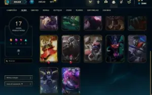 Conta afundada pra smurfar no ferro. 50 champs 17 skin.