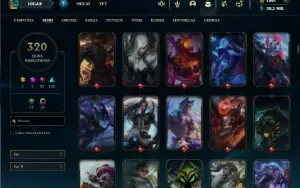 Ouro 3 com TODOS os Champs e 320 Skins