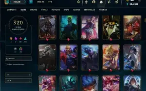 Ouro 3 com TODOS os Champs e 320 Skins