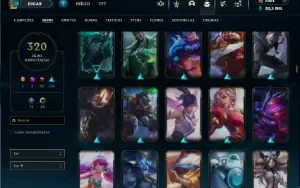 Ouro 3 com TODOS os Champs e 320 Skins