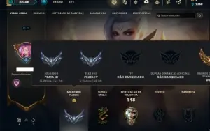Conta prata 3 com 50 Champs e 19 Skins + 2 Prestigios Riven